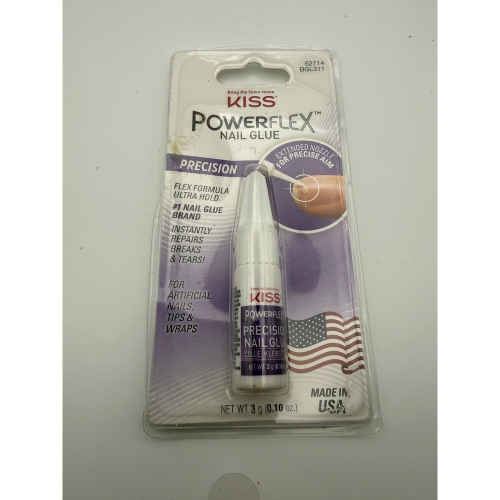 KISS PowerFlex Precision Nail Glue 3g 0.10oz BGL311 Ultra Hold Made in USA New